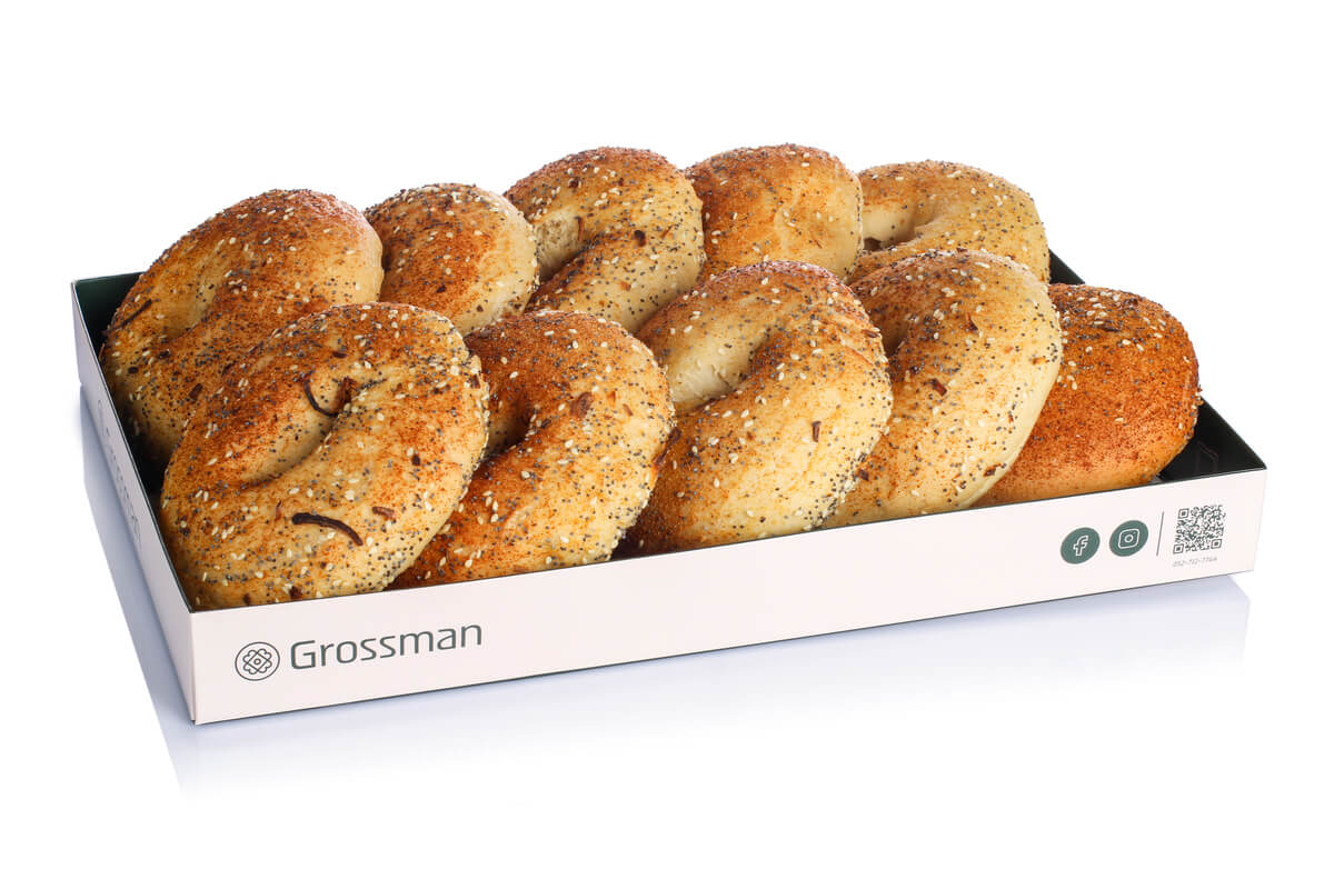 מגש בייגלים מכיל 10 יחידות